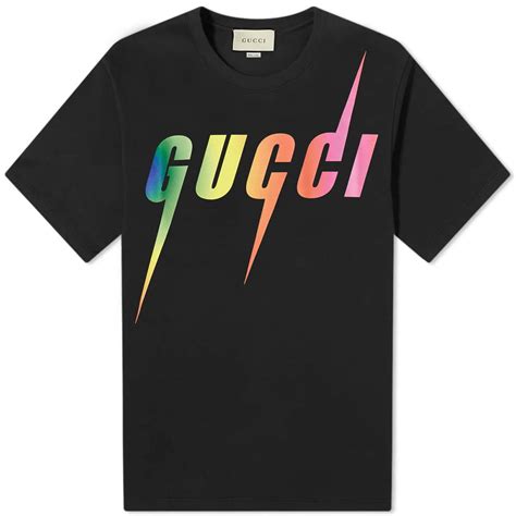 gucci rainbow logo shirt|gucci rainbow blade t shirt.